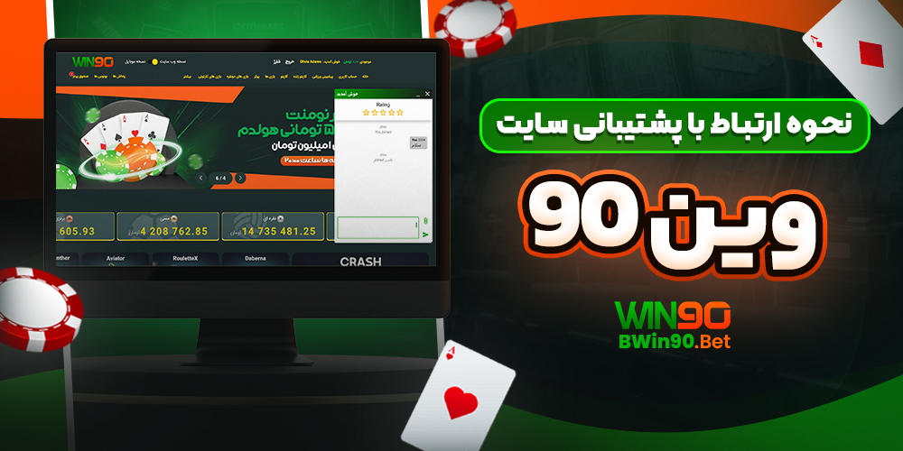نحوه ارتباط با پشتیبانی سایت وین 90